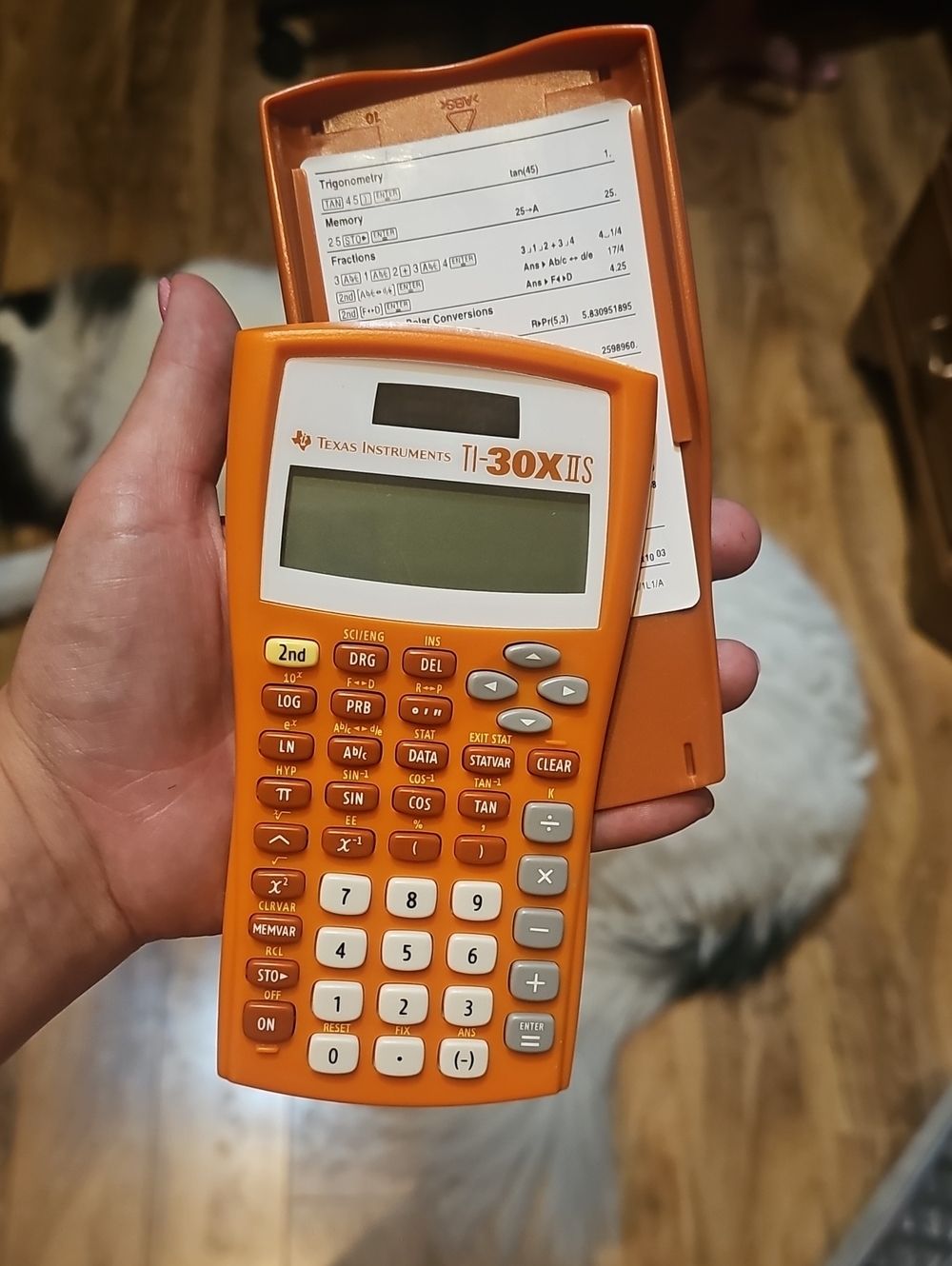 Texas Instruments TI-30X IIS Scientific Calculator in Bright Orange